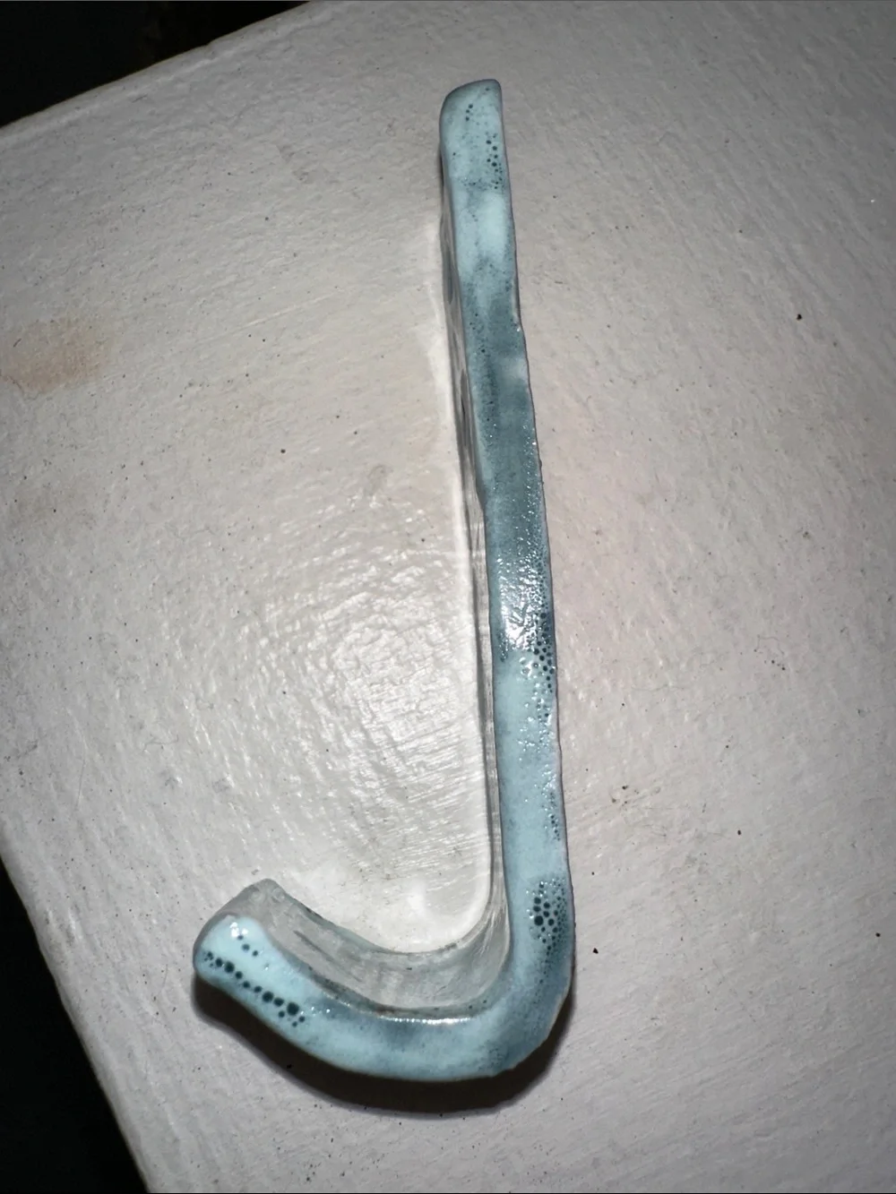 Handmade Ceramic Seafoam Glazed Wall Hooks - Set of 2